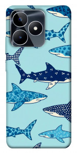 Чехол Shark pattern для Realme C53