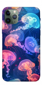 Чехол Neon jellyfishes для iPhone 11 Pro