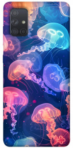 Чехол Neon jellyfishes для Galaxy A71 (2020)