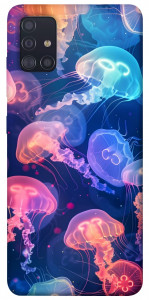 Чехол Neon jellyfishes для Galaxy A51 (2020)