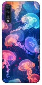 Чехол Neon jellyfishes для Galaxy A70 (2019)