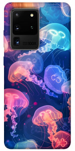Чехол Neon jellyfishes для Galaxy S20 Ultra (2020)