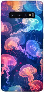 Чехол Neon jellyfishes для Galaxy S10 Plus (2019)