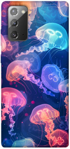 Чехол Neon jellyfishes для Galaxy Note 20
