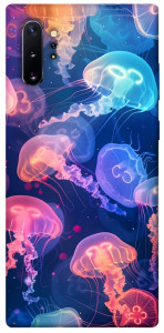 Чехол Neon jellyfishes для Galaxy Note 10+ (2019)