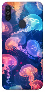 Чехол Neon jellyfishes для Galaxy M11 (2020)