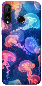 Чехол Neon jellyfishes для Huawei P30 Lite