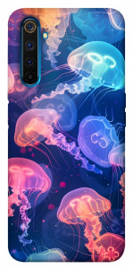 Чехол Neon jellyfishes для Realme 6 Pro