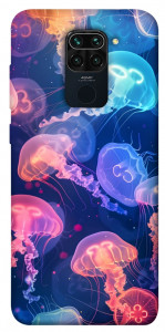 Чехол Neon jellyfishes для Xiaomi Redmi Note 9