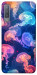 Чехол Neon jellyfishes для Galaxy A7 (2018)