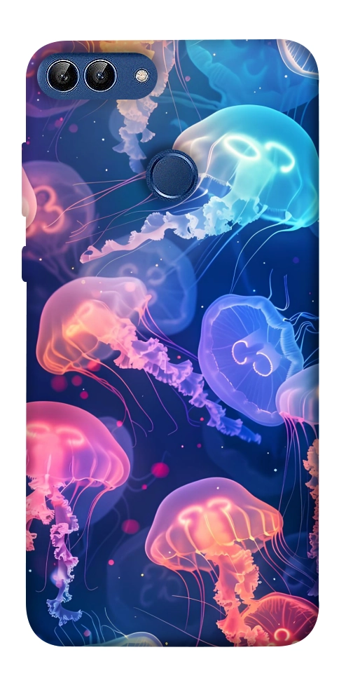 Чохол Neon jellyfishes для Huawei P Smart