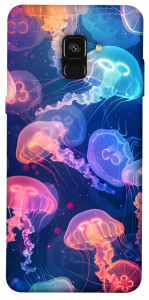 Чохол Neon jellyfishes для Galaxy A8 (2018)