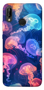 Чехол Neon jellyfishes для Huawei P20 Lite
