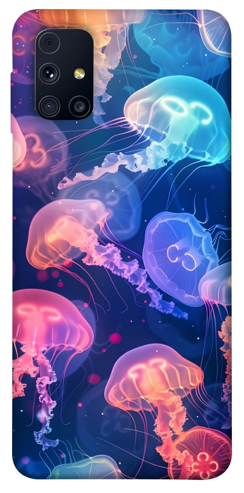 Чохол Neon jellyfishes для Galaxy M31s