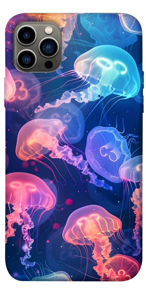 Чехол Neon jellyfishes для iPhone 12 Pro