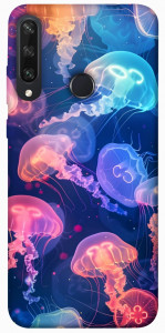 Чехол Neon jellyfishes для Huawei Y6p