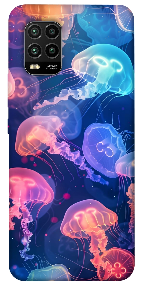 Чехол Neon jellyfishes для Xiaomi Mi 10 Lite