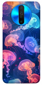 Чехол Neon jellyfishes для Xiaomi Poco X2