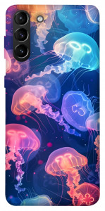 Чехол Neon jellyfishes для Galaxy S21+