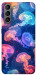Чехол Neon jellyfishes для Galaxy S21