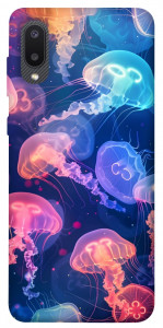Чехол Neon jellyfishes для Galaxy A02