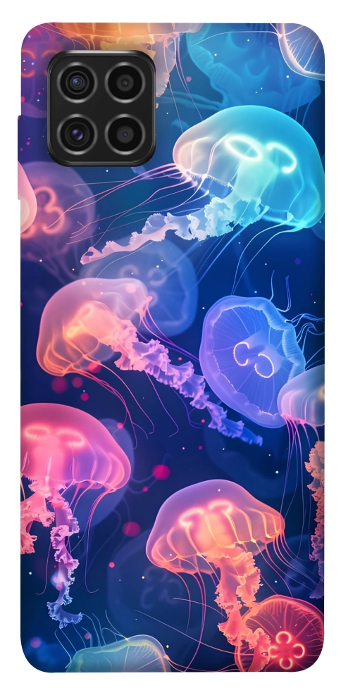 Чехол Neon jellyfishes для Galaxy M62