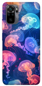 Чехол Neon jellyfishes для Xiaomi Redmi Note 10