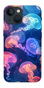 Чохол Neon jellyfishes для iPhone 13 mini