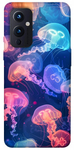 Чехол Neon jellyfishes для OnePlus 9