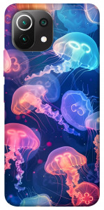 Чехол Neon jellyfishes для Xiaomi Mi 11 Lite