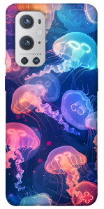 Чехол Neon jellyfishes для Oneplus 9 pro