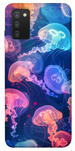 Чехол Neon jellyfishes для Galaxy A03s
