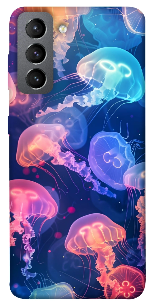 Чехол Neon jellyfishes для Galaxy S21 FE