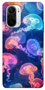 Чехол Neon jellyfishes для Xiaomi Poco F3