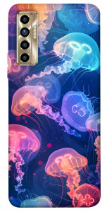 Чехол Neon jellyfishes для TECNO Camon 17P