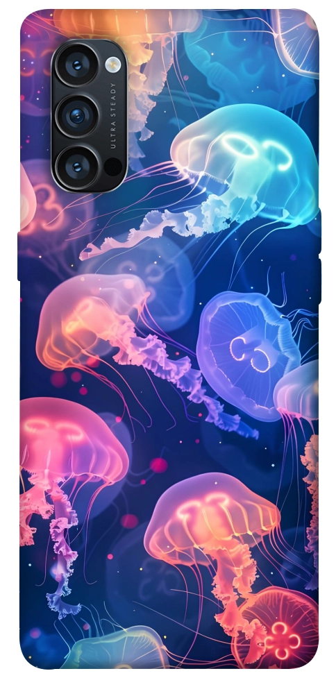 Чехол Neon jellyfishes для Oppo Reno 4 Pro 5G