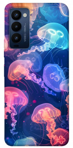 Чехол Neon jellyfishes для Tecno Camon 18 P
