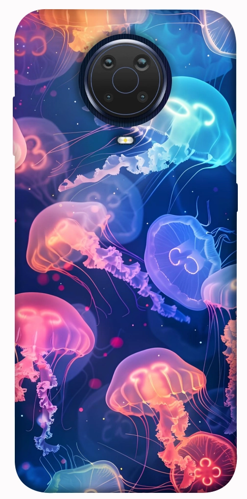 Чехол Neon jellyfishes для Nokia G10