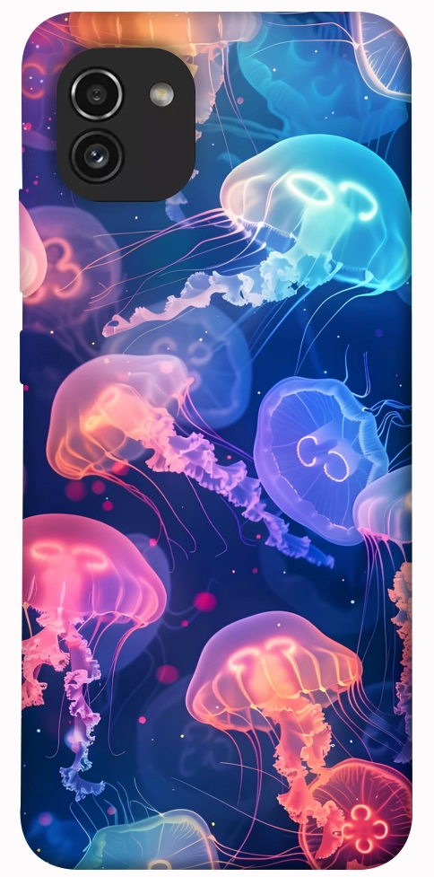 Чохол Neon jellyfishes для Galaxy A03