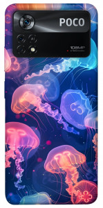 Чехол Neon jellyfishes для Xiaomi Poco X4 Pro