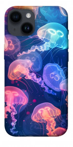 Чехол Neon jellyfishes для iPhone 14