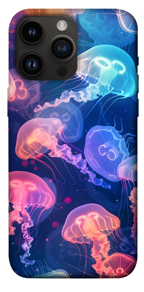 Чехол Neon jellyfishes для iPhone 14 Pro Max