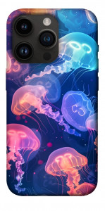 Чехол Neon jellyfishes для iPhone 14 Pro