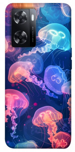 Чехол Neon jellyfishes для Oppo A57s