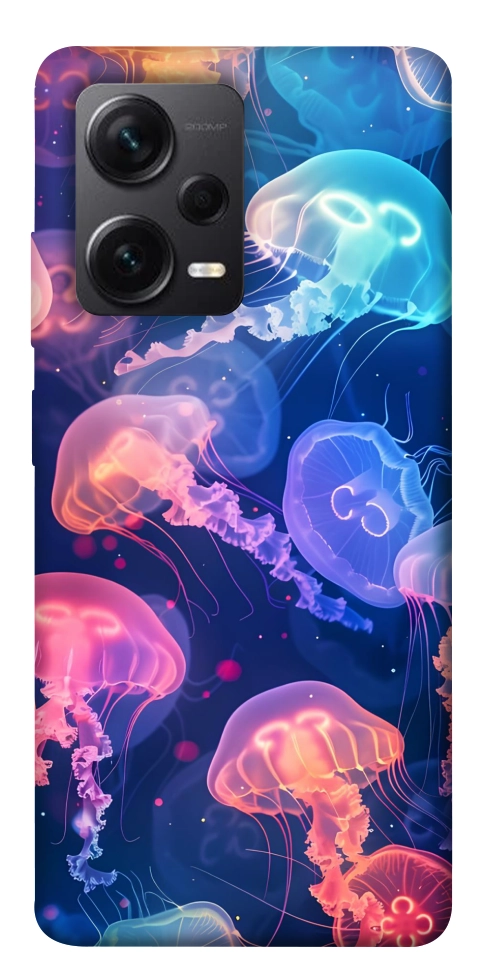 Чохол Neon jellyfishes для Xiaomi Redmi Note 12 Pro 5G