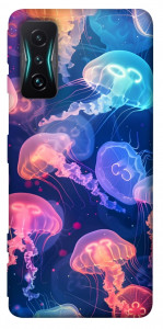 Чехол Neon jellyfishes для Xiaomi Redmi K50 Gaming