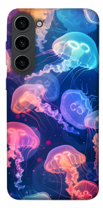 Чехол Neon jellyfishes для Galaxy S23