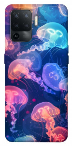 Чехол Neon jellyfishes для Oppo Reno 5 Lite