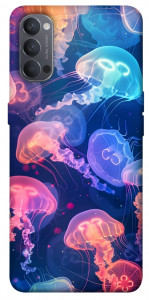 Чохол Neon jellyfishes для Oppo Reno 4