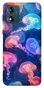 Чехол Neon jellyfishes для Motorola Moto E13